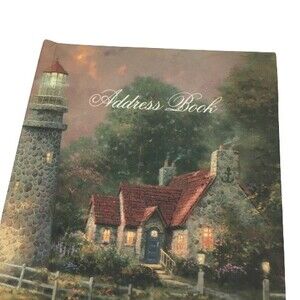 Thomas Kinkade Light of Peace Lighthouse Address Book Non-Scriptured Purse Size